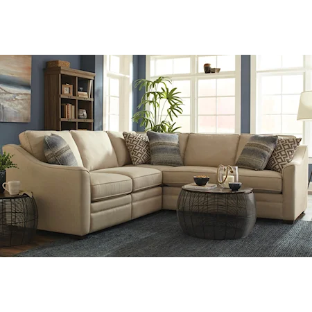 Customizable 2 Piece Sectional with 1 Power Reclining Chair